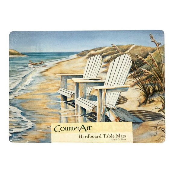 Counterart Hardboard Table Mats Set Of 4 Adirondack Beach Chairs Design - Picture 3 of 3